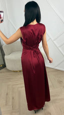 Satijnen 2-Delige Abaya Set met Kantafwerking