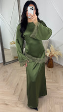 Satijnen 2-Piece Set met Kantdetails