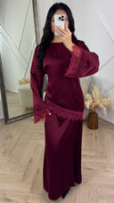 Satijnen 2-Piece Set met Kantdetails