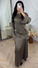 Satijnen 2-Piece Set met Kantdetails