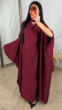 Satijnen Abaya Jurk met Choker Halsdetail