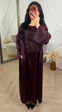 Satijnen Abaya Maxi Jurk met Wijde Mouwen