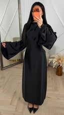 Satijnen Abaya Maxi Jurk met Wijde Mouwen