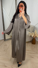 Satijnen Maxi Jurk met V-Hals