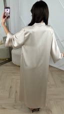 Satijnen Maxi Jurk met V-Hals