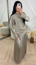 Satijnen Two-Piece Set met Kantdetails