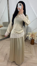 Satijnen Two-Piece Set met Kantdetails