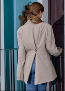 Luxe Oversized Blazer met Achterknoopdetail