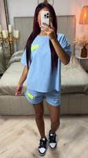 Soho NY Soft Material Tee+Shorts Set