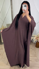 Sparkle Abaya Maxi Jurk met V-Hals