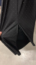 Sparkle Midi Jurk met Plooi-Knoopdetail