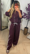 Sportieve Two Piece Set met Rits & Contraststrepen