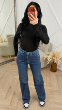 Super Stretch Wide Leg Jeans – H876-21