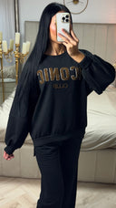 Sweater met ‘Iconic Club’ Borduring