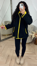 Teddy Jas met Contrast Details en Rits