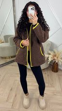 Teddy Jas met Contrast Details en Rits