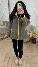 Teddy Jas met Contrast Details en Rits