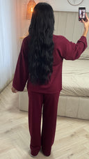 Tweedelige Set met Wide Leg Broek en Strikdetail