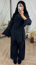 Two-Piece Set met Split Mouwen en Ceintuur