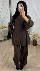 Two-Piece Set met Split Mouwen en Ceintuur