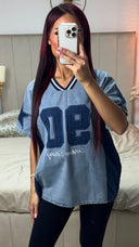 V Neck Denim Shirt 90