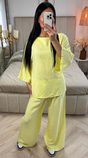 Viscose Set met Wijde Broek & Top met Wijde Mouwen