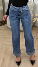 Wide Leg Jeans met Omslag – HM1510-1