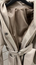 Wollen Look Jas met Ceintuur en Overslag