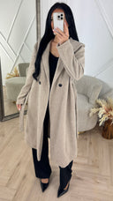 Wool Touch Trenchcoat met Ceintuur