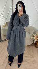 Wool Touch Trenchcoat met Ceintuur