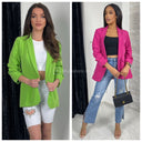 Bestseller Pocket And Ruffle Detail Sleeves Blazer With Lining