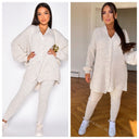 Musthave Comfy 6 Button Detail Knitted Set 1486