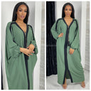 Oversized Abaya Stripe Detail