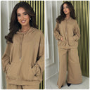 Basic Hoodie Jogging Set Super Oversized Wide Leg Set
