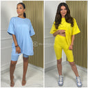 Jessy Cotton Oversized Basic Biker Set