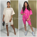 Jessy Cotton Oversized Basic Biker Set