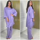Basic Oversized Jessy Baumwoll-Set mit weitem Bein