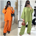 Super Soft Cheesecloth T-shirt Wide Legs Set