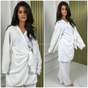 Beautiful Oversized Wrap Tie Belt Wide Leg Set