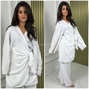 Beautiful Oversized Wrap Tie Belt Wide Leg Set