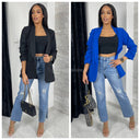 Bestseller Pocket And Ruffle Detail Sleeves Blazer With Lining