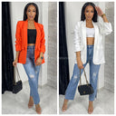 Bestseller Pocket And Ruffle Detail Sleeves Blazer With Lining