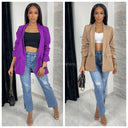 Bestseller Pocket And Ruffle Detail Sleeves Blazer With Lining