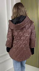 BY FARAH Capuchon Jacket V Design Rib Sleeves