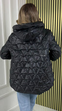 BY FARAH Capuchon Jacket V Design Rib Sleeves