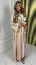 BY FARAH Diamond Tie Belt Satin Kimono WITHOUT Underdress