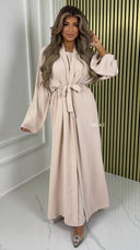 BY FARAH Essential Tie Belt Crepe Kimono + Underdress