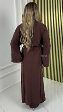 BY FARAH Essential Tie Belt Crepe Kimono + Underdress