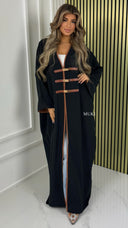 BY FARAH Premium Golden Locks Kimono Brown Details