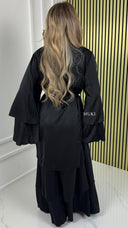 BY FARAH Premium Tie Belt Pleated Dress